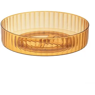 SPORTARC Lazy Susan Drehteller-Organizer, für 360° drehbares Gewürzregal, multifunktionale runde Aufbewahrungsbox, Arbeitsplatte, Gewürzbox (Orange, L)
