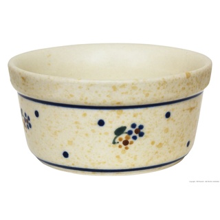 Original Bunzlauer Keramik Dessertschale Ø9,0cm Creme Brulee Soufflee-Förmchen Ragout fin Dip Schale Würzfleisch Auflaufform-Schälchen mit 100 ml für Desserts, Muffins, Pasteten im Dekor 111