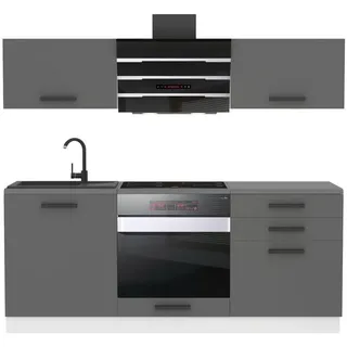 b belini group Küchenzeile Sophia 180 cm Silber