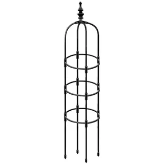 Metall Rankhilfe Obelisken Set, Höhe: 90cm/120cm/150cm Rankhilfe Aus Metall - Rankstütze Für Rosen, Ranksäule Für Kletterpflanzen, Wetterfestes Rankgitter Rund Tomaten, Wein, Wetterfest Rankobelisk