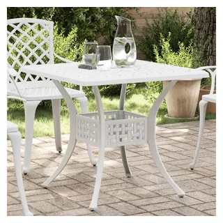 vidaXL Gartentisch 80 x 80 x 75 cm Weiß
