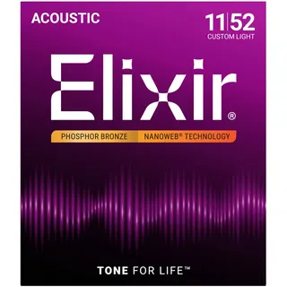 ELIXIR 16027 Phosphor Bronze Nanoweb Custom Light