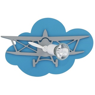 Licht-Erlebnisse Wandleuchte »PLANE«, Wandlampe Blau Flugzeug Jungen GU10 dekorativ Kinderzimmer blau