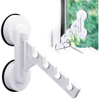 Wand Kleiderständer Klappbar Wäscheständer Balkon Faltbar Saugnäpfe 16,5 cm