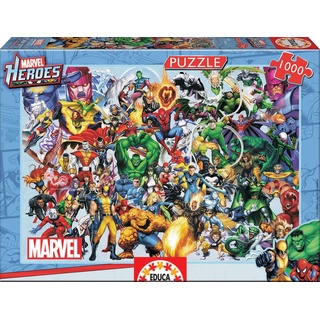 Educa - Puzzle 1000 Teile für Erwachsene | Marvel Superhelden, 1000 Teile Puzzle für Erwachsene und Kinder ab 14 Jahren, Comic, Heroes (15193)