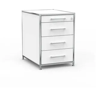 Versee Aktenschrank Büro Standcontainer – 60 / 80 cm, 3 oder 4 Schubladen, Farbauswahl (Schubladencontainer für Büro und Home-Office, 1 Standcontainer) robust & kratzfest, 50kg belastbar weiß 43,5 cm x 61 cm x 60 cm