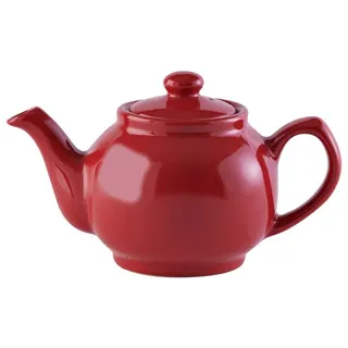 Price & Kensington Englische Teekanne für 2 Tassen, aus hochwertigem Steingut, Teekännchen mit Glanzglasur, rot, mikrowellen- und spülmaschinenfest, Vintage Teebereiter