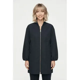Marc O'Polo Langmantel im Aviator-Stil regular aus recyceltem Polyester-Twill blau XS (34)