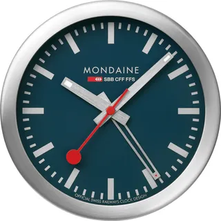 Mondaine A997.MCAL.46SBV.2 12,5 cm silber-blau
