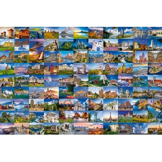 Ravensburger Puzzle 17080 - 99 Beautiful Places in Europe - 3000 Teile Puzzle für Erwachsene und Kinder ab 14 Jahren
