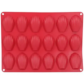 Crealys 540736 Madeleines Backform aus Silikon, antihaftbeschichtet, 32,8 x 24,8 cm