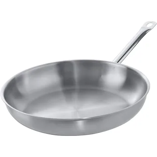 METRO Professional Pfanne unbeschichtet | Ø 32 cm | Edelstahl | Backofengeeignet bis max. 240 °C | auch für Induktion | Pfanne | Universalpfanne | auch für gewerblichen Einsatz