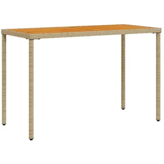 vidaXL Gartentisch mit Akazienholz-Platte 115 x 54 x 74 cm Beige
