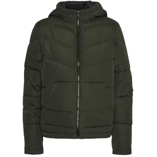 Noisy May Damen Puffer Jacke | Warme Stepp Winter Jacket mit Kapuze | Wattierter Blouson NMDALCON, Farben:Grün, Größe:38 - M