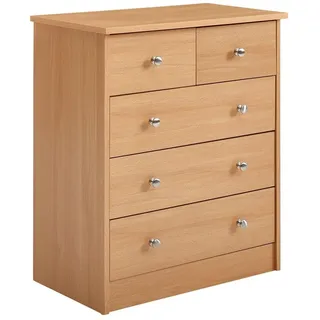 möbelando Design Holz-Kommode 60 x 70 x 35 cm Braun Holz
