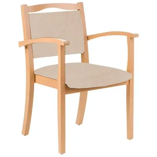 einrichtungsdesign24 Armlehnstuhl Stoff beige