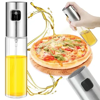 Przydasie Glas Ölsprühflasche Für Airfryer, 100ml Ölsprüher 3er Set | Glas, für Airfryer, salate und Grill, präzise Dosierung, leicht zu reinigen, BPA-frei, kompakt