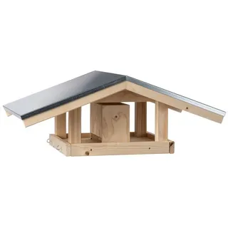 dehner natura premium Futterhaus Karwendel, natur, ca. B71,4/H27,7/T52 cm, Silber, Natur