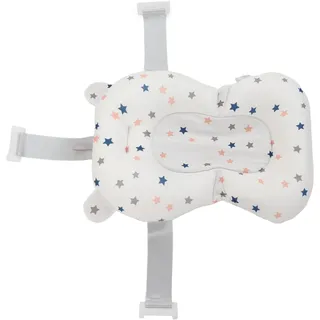 aby Badewannenkissen, Schwimmend Neugeborenen-Badewannenmatte Baby Badesitzkissen für 0-12 Monate Neugeborene, Weiches Baby Badewanne Sitzkissen Unterstützer, Bad Bett Dusche Matte (Weiße Sterne)