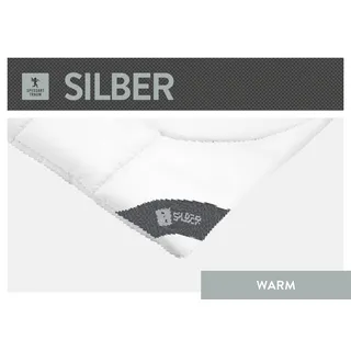 Baumwollbettdecke SPESSARTTRAUM "Silber" Bettdecken Gr. B/L: 155 cm x 220 cm, warm, weiß Baumwollbettdecken hergestellt in Deutschland, allergikerfreundlich