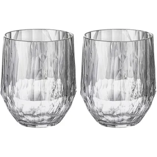 Koziol Superglas Club No. 23, 2 Stück, 200 ml, Weißwein-Tumbler, Glas aus kristallklarem Kunststoff, luxuriös, unzerbrechlich, wiederverwendbar, Party, Camping, 2er Set (luxury light grey)