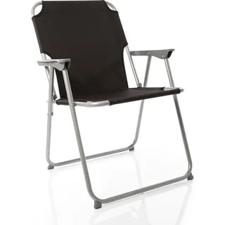 BigDean Campingstuhl Klappstuhl Schwarz