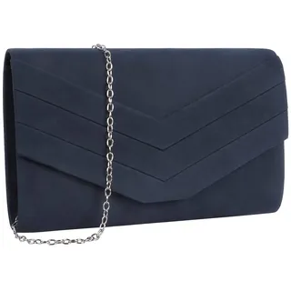 Creaher Clutch Damen Dunkelblau, Clutch Bag Elegante Abendtasche Hochzeit Tasche Crossbody Schultertasche Unterarmtasche Mädchen für Abschlussball Wedding Party - 24.5 x 15 x 5 cm