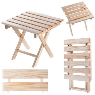 KADAX Klapptisch aus Holz, Kleiner Gartentisch, klappbarer Beistelltisch für Balkon und Garten, Kaffeetisch klein, Balkontisch klappbar