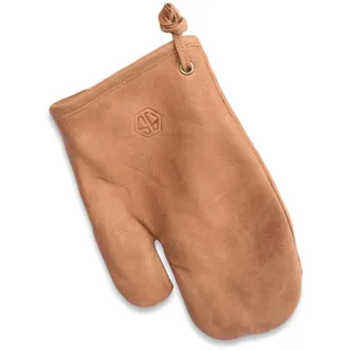 Grillhandschuhe aus Leder, gefüttert und hitzebeständiger Thermoschicht - Ofenhandschuhe – Lederhandschuh für BBQ, Küche und Kamin Thor (1x linker HS)