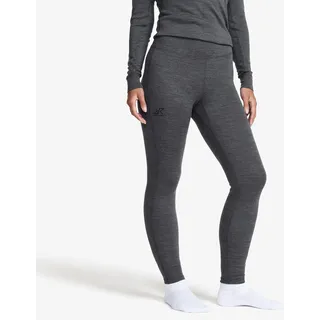 Route Merino Warm Base Layer Pants Damen Dark Grey Melange, Größe:L - Damen > Funktionsunterwäsche - Grau