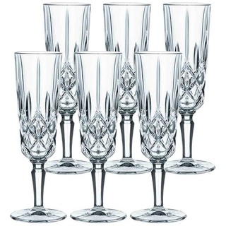 Nachtmann Sektglas Noblesse Champagnergläser 155 ml 6er Set, Glas weiß