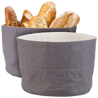 Rosenstein & Söhne Brotkorb Baumwolle Schwarz