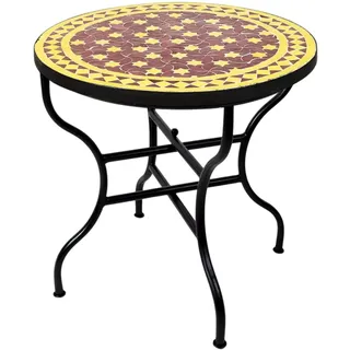 Couchtisch Handarbeit Boho Orientalisch Schwarz 80cm Deko Wohnzimmer Vintage Neu