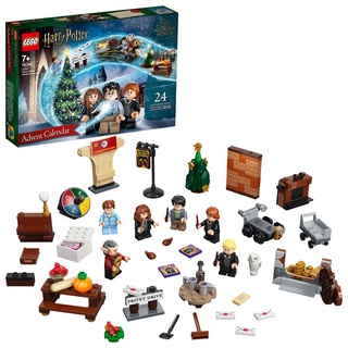 LEGO 76390 Harry Potter Adventskalender 2021, Weihnachtskalender, Weihnachtsgeschenk für Kinder ab 7 Jahren mit 6 Minifiguren und Spielbrett