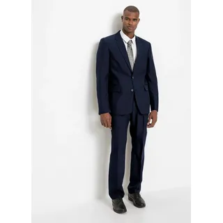 bonprix Anzug (Set, 4-tlg) festlicher Stil, bequeme Passform, aus Polyester und Baumwolle blau 60