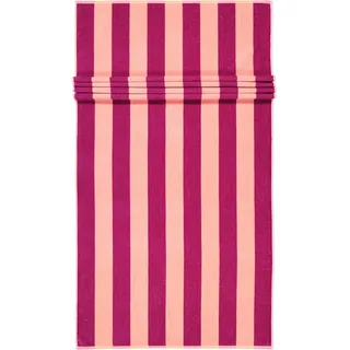 CAWÖ Tropical Strandhandtuch 80 x 180 cm rosa-gelb