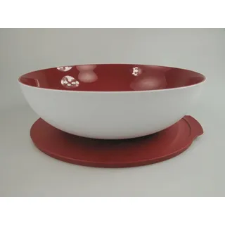 TUPPERWARE Allegra 3,5 L rot weiß Servier Schüssel Schale Servierschalen