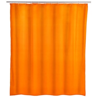 WENKO Anti-Schimmel Duschvorhang Uni Orange Badzubehör