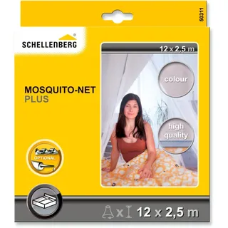 Schellenberg Fliegengitter-Gewebe Insektenschutz-Vorhang Plus 2,5 x 12 m Weiß