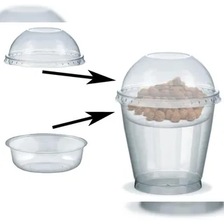 VEPATIM 100x Feinkostbecher für Salat Müsli Joghurt mit Einsatz + Deckel 250 ml