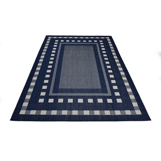 Teppich Dalija, andas, rechteckig, Höhe: 8 mm, Outdoor geeignet, Sisal-Optik, Wetterfest & UV-beständig, Flachgewebe blau 300 cm x 400 cm x 8 mm