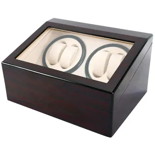 Rogowsen Automatische Uhrenbeweger-Box, Aufbewahrungsbox für 4+6 Uhren, Automatischer Uhrenbeweger, Schmuckkästchen aus Holz, Geeignet Schlafzimmer, Schminktische, Wohnungen und Geschäfte