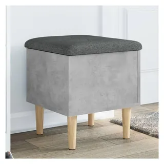 vidaXL Sitzbank, mit Stauraum Betongrau 42x42x46 cm Holzwerkstoff