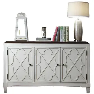 Xlmoebel Sideboard Holz Sideboard Regal Design Kommode Schränke Lowboard Echtholz Regal (1 St., Kommode), Hergestellt in Europa weiß