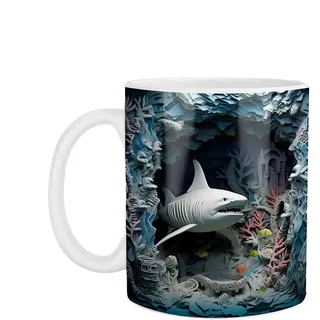 Hai-fisch Tasse Tier Tasse 3d Keramik Becher Tiermotiven Spruch Ich Mag Haie Geschenk Für Hai Fans Kaffeetasse Lustige Tassen Zum Geburtstag