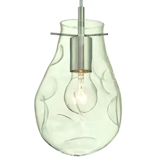 Westinghouse Einflammige Pendelleuchte Nickel mit eingebuchtetem Glas