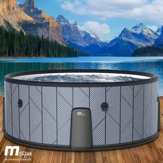 BRAST Whirlpool aufblasbar MSpa Tidal für 6 Personen | Ø173x65cm | 138 Massagedüsen in 3 Intensitäten | In- Outdoor Pool | Ganzjähriger Einsat...