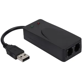 ASHATA USB-Faxmodem, Faxmodem, Dual-Port-USB 2.0, 56K-Modemtreiber, Internetverbindungsmodem, Plug-and-Play-Faxmodem für XP