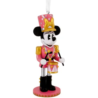 Hallmark Minnie Mouse Nussknacker Ornament Baumschmuck Disney Sammlerstück Rosa Schwarz Weiß