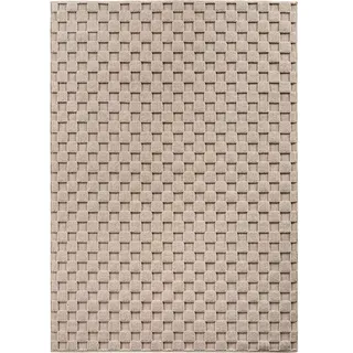 KADIMA DESIGN Flachgewebe-Teppich Schachbrett Beige 140x200 cm Schachbrett